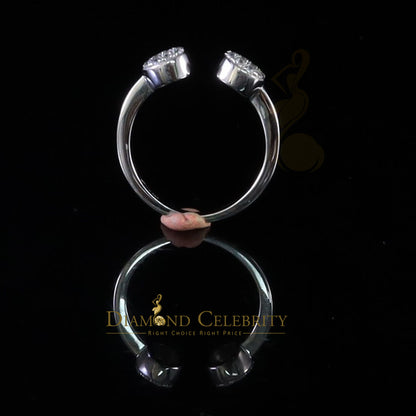 DiamondCelebritees 0.33ct Sterling Silver Shiny White 925 Cubic Zirconia Round Womens Ring Size 6