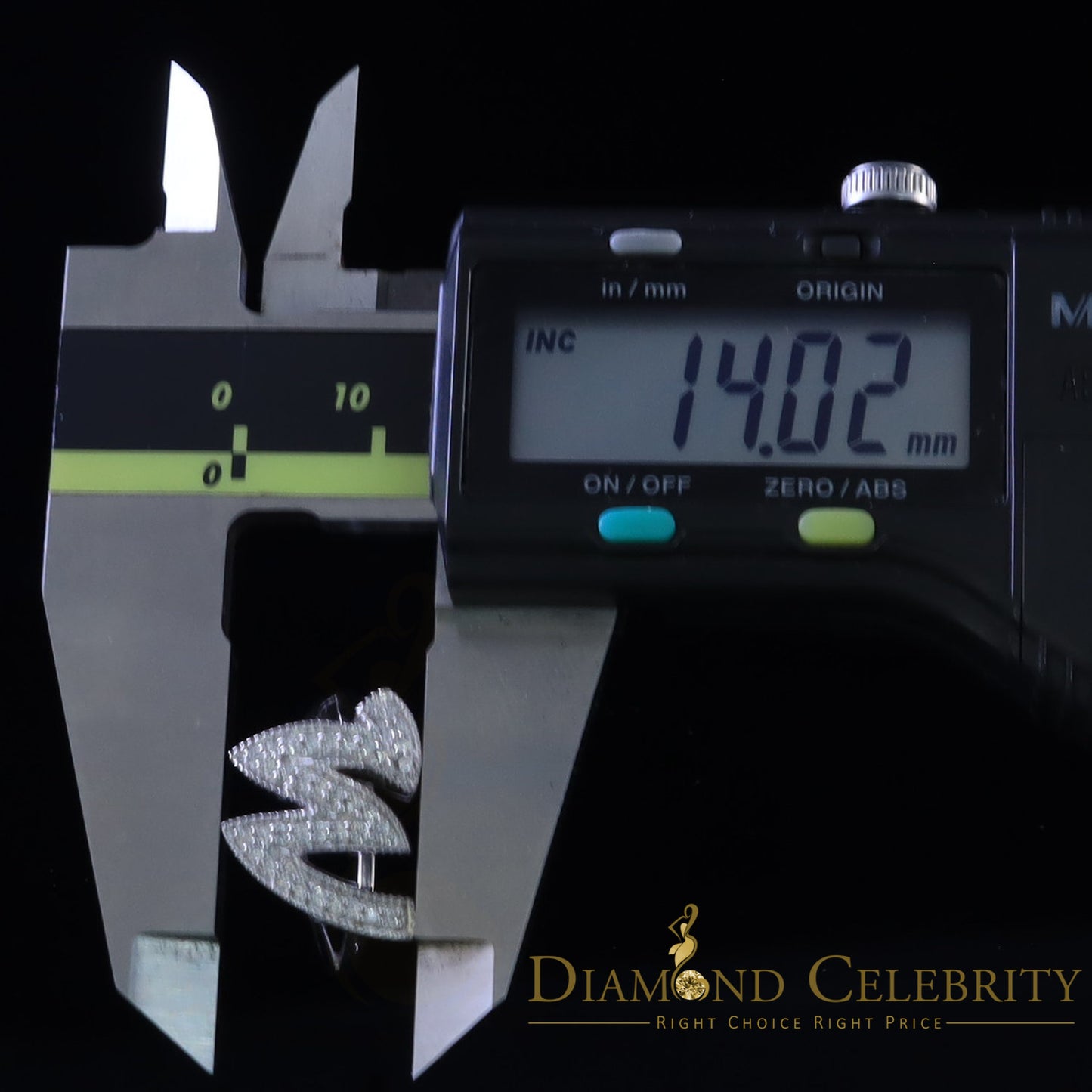 DiamondCelebritees Cubic Zirconia 0.40ct Alphabet W Women's White Silver Ring Size 7