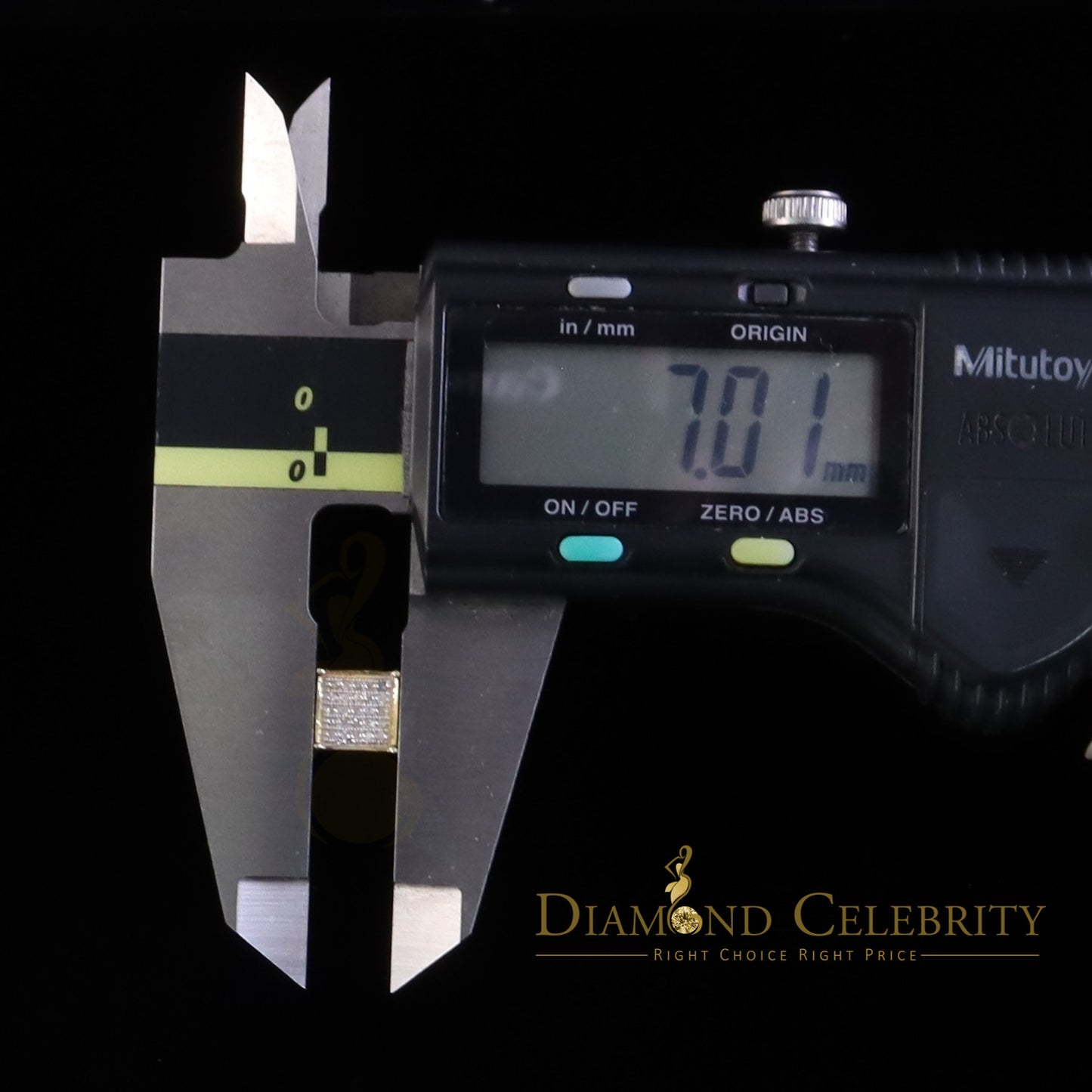 DiamondCelebritees 925 Sterling Yellow Silver 0.15ct Diamond Womens and Men's Square Stud Earrings