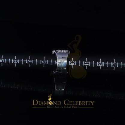 DiamondCelebritees Men's 19.0ct Cubic Zirconia white Silver Square Adjustable Ring From SZ 9 to 11