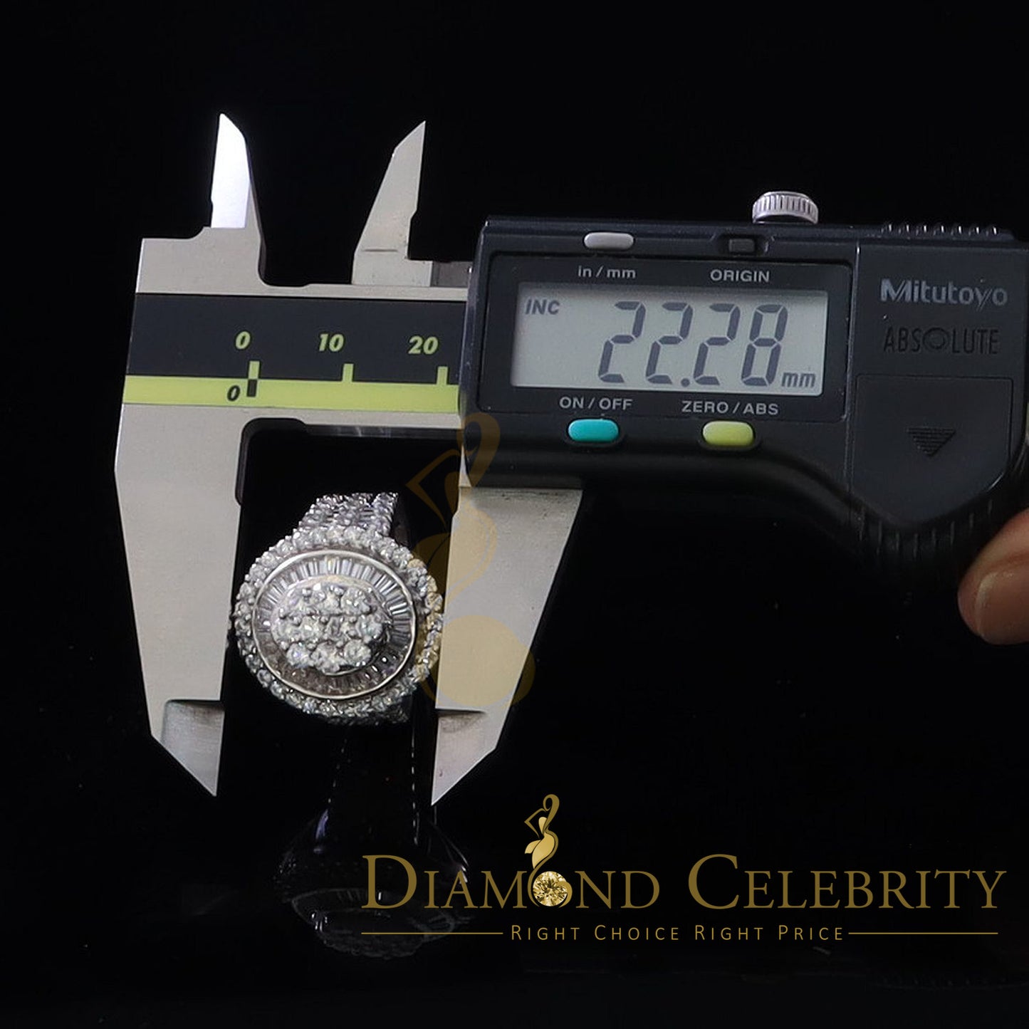 DiamondCelebritees White 925 Silver Rhodium Plated 6.48ct Cubic Zirconia Cocktail Womens Ring SZ 9