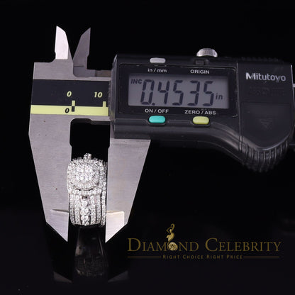 DiamondCelebritees White Sterling Silver 3.50ct Round Cubic Zirconia Double Bridal Womens Ring SZ7