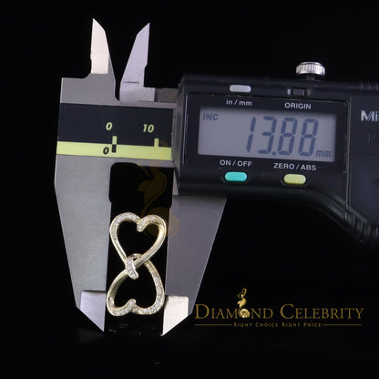 DiamondCelebritees 925 Sterling Yellow Silver Heart Fashion Pendant with 0.00ct Cubic Zirconia