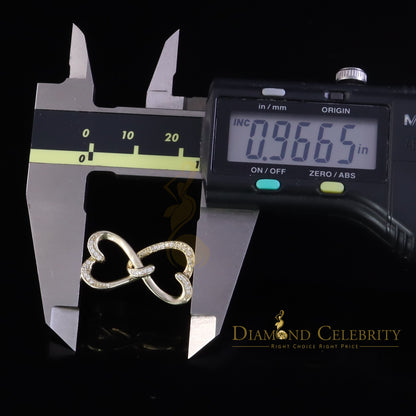 DiamondCelebritees 925 Sterling Yellow Silver Heart Fashion Pendant with 0.00ct Cubic Zirconia