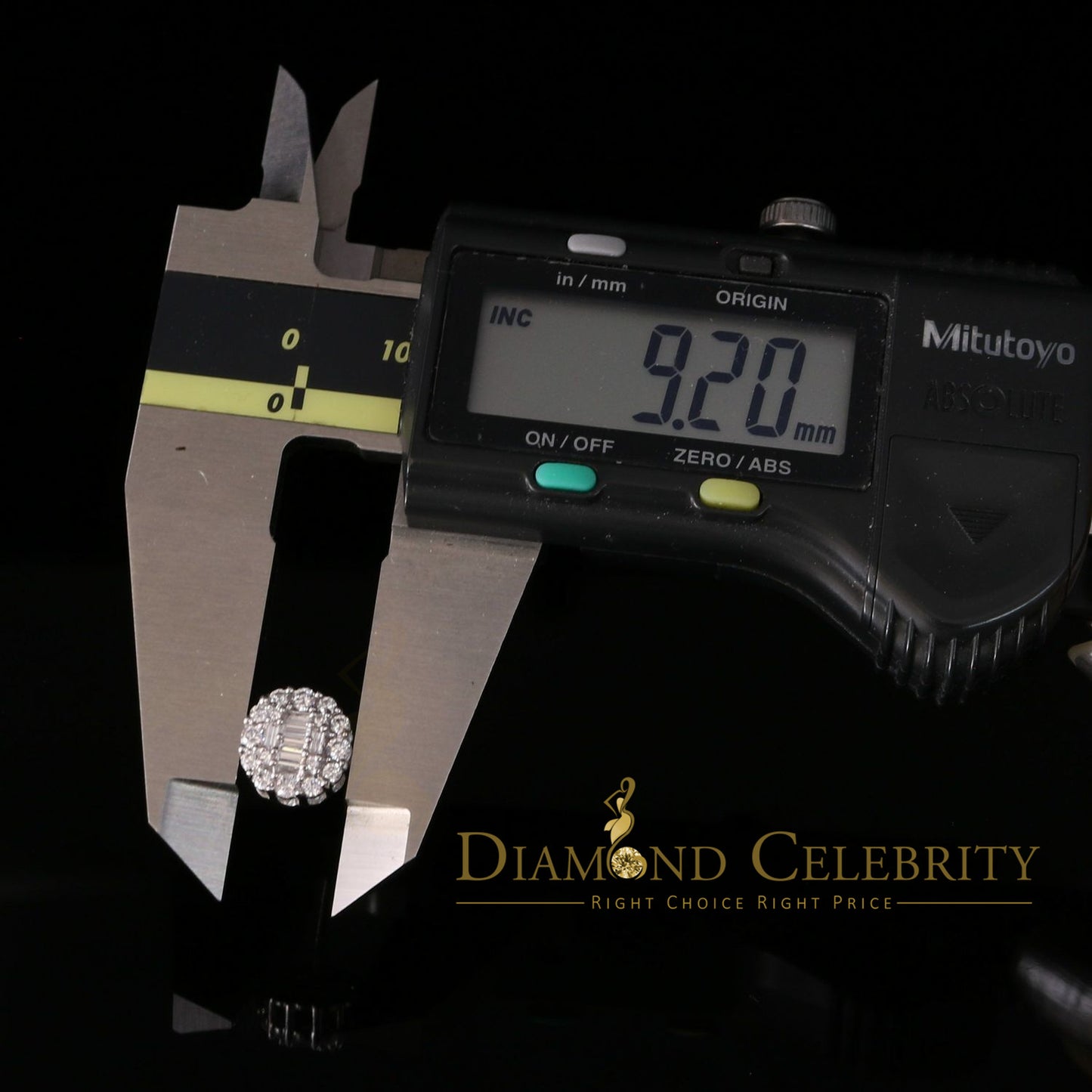 DiamondCelebritees  925 Sterling White Silver 1.98ct Cubic Zirconia Round Women's Stud Earrings