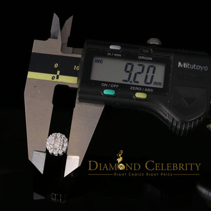 DiamondCelebritees  925 Sterling White Silver 1.98ct Cubic Zirconia Round Women's Stud Earrings