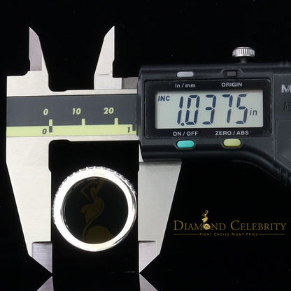 DiamondCelebritees Men's 1.50ct VVS D Silver White Moissanite 2 Row Wedding Band 925 Ring Size 10