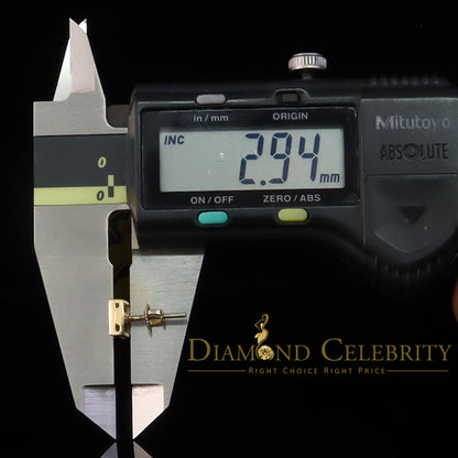DiamondCelebritees 925 Yellow Sterling Silver 0.15ct Diamond For Women's & Men's Square Earrings