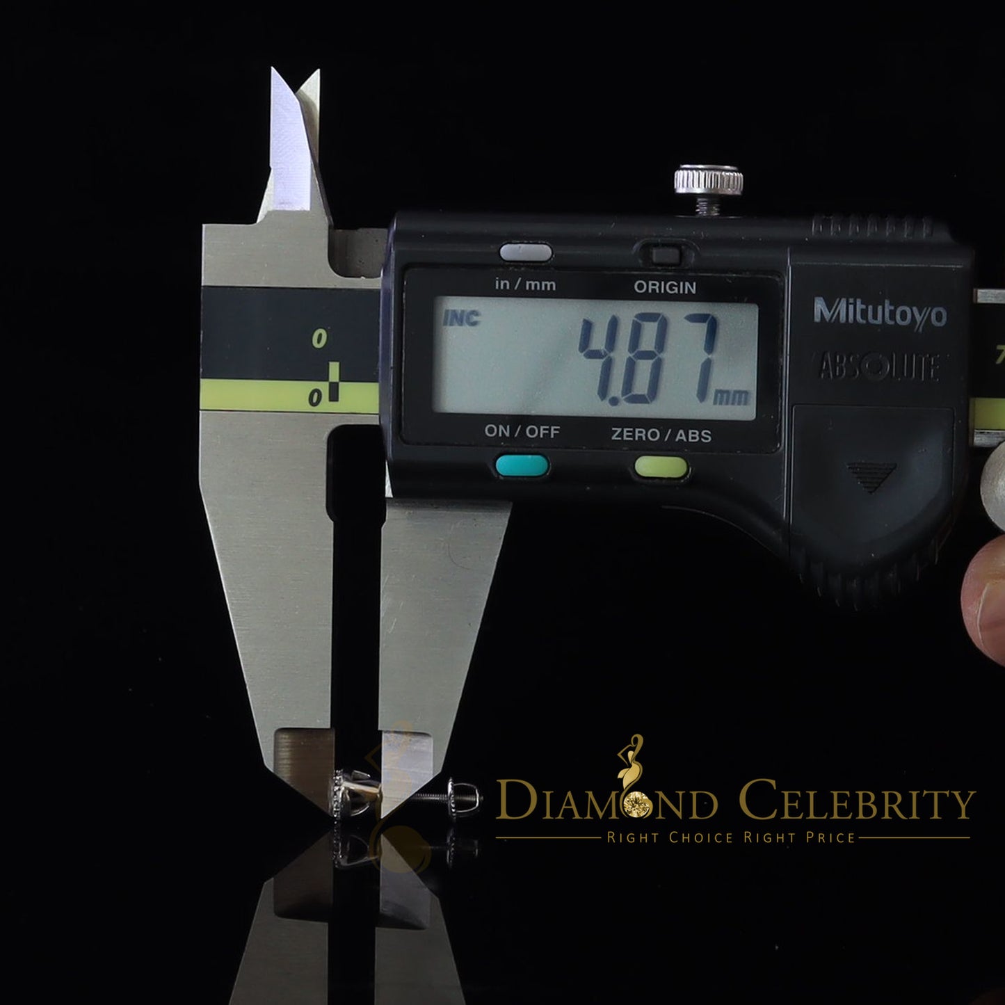 DiamondCelebritees  925 White Silver Aretes Para Hombre 0.30ct Cubic Zirconia Women's Round Earrings