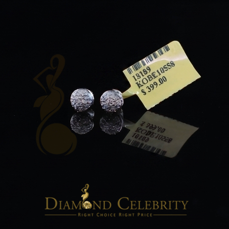 DiamondCelebritees 0.25ct Diamond 925 Silver White For Men's / Womens Round Earrings