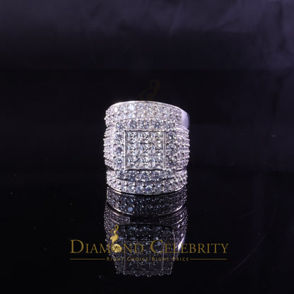 DiamondCelebritees 12.60ct Cubic Zirconia White SterlingSilver Men's/Women 3PC Wedding Rings Size 9
