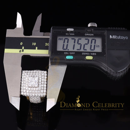 DiamondCelebritees 925 Sterling Yellow Silver 14.0ct Cubic Zirconia Square Womens Gifts Ring Size 8