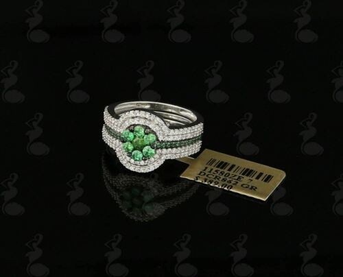 DiamondCelebritees 925 Sterling White Silver 2.50ct Floral Shape Cubic Zirconia Womens Ring SZ 6.5