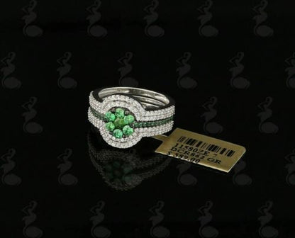 DiamondCelebritees 925 Sterling White Silver 2.50ct Floral Shape Cubic Zirconia Womens Ring SZ 6.5