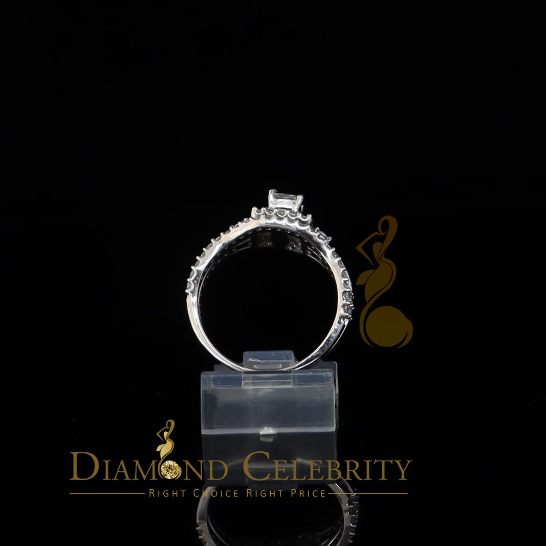 DiamondCelebritees 925 Sterling Yellow Silver 1.68ct Cubic Zirconia Square Ring Bridal Ring Size7