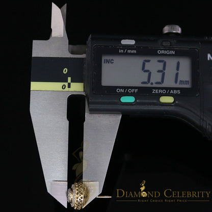 DiamondCelebritees 925 Sterling Silver 0.20ct Diamond For Women's/ Men's Yellow Stud Round Earrings