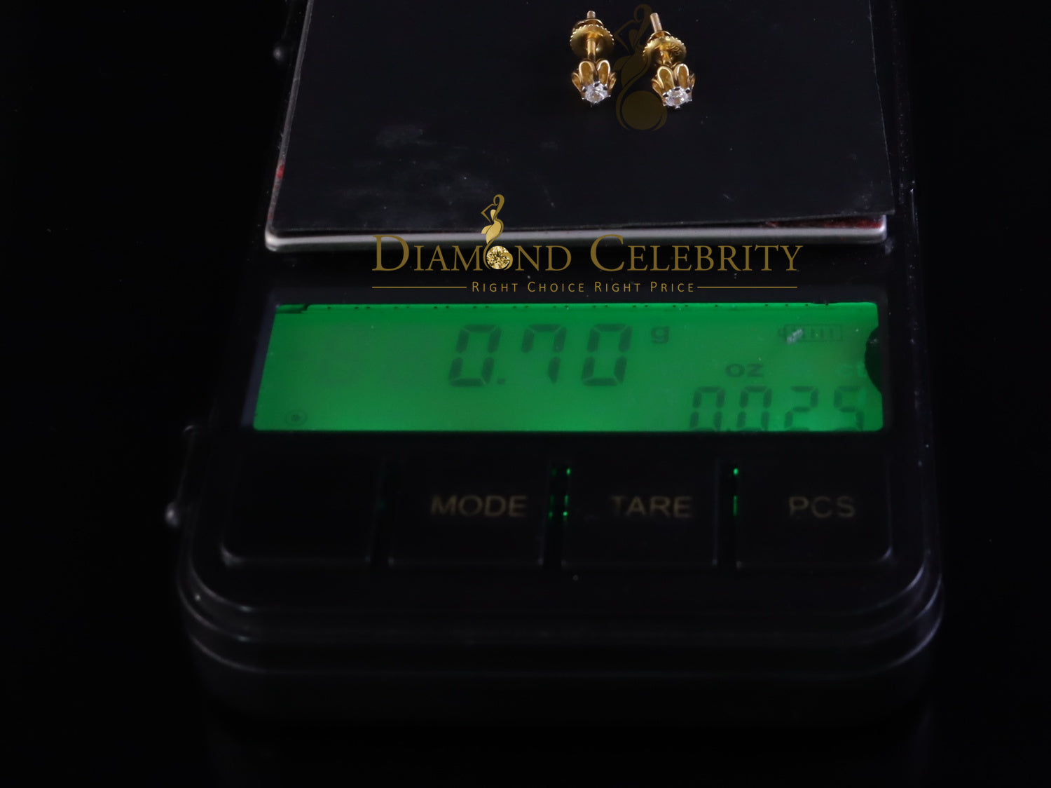 DiamondCelebritees  0.10ct Silver Cubic Zirconia European cut Yellow Buttercup Stud Earings Women's