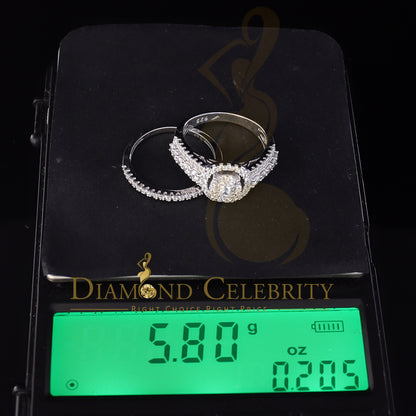 DiamondCelebritees 3.20ct Cubic Zirconia White Silver Womens Round Bridal Womens Ring Size 7