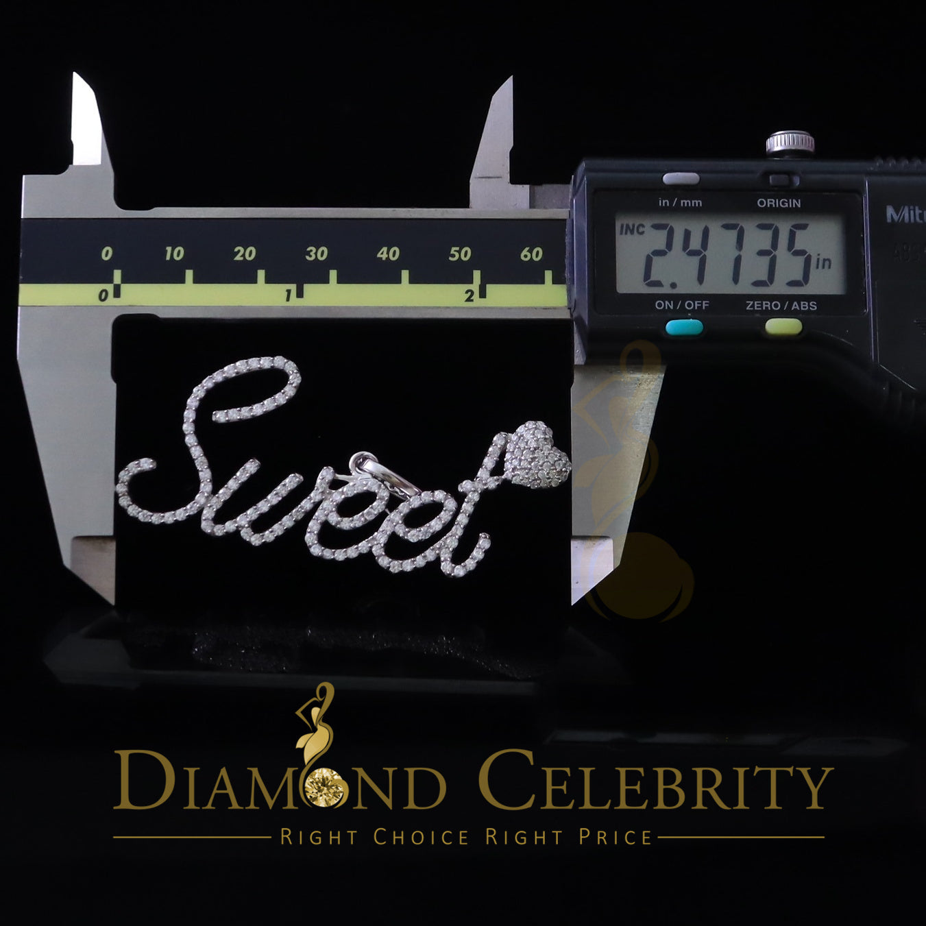 DiamondCelebritees White 925 Fancy Sterling Silver Sweet Tiny Heart Pendant 4.26ct Cubic Zirconia