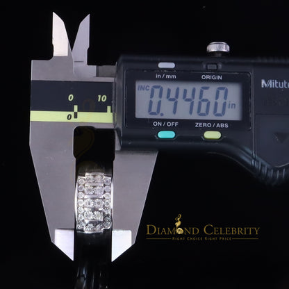 DiamondCelebritees 0.10ct Round Cut 925 Silver White Diamond Cluster Men's Wedding Band Ring SZ 11