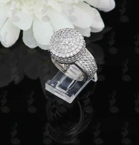 DiamondCelebritees 925 Sterling Silver 9.00ct White Cubic Zirconia Womens Engagement Ring Size 9