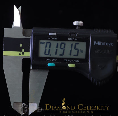 DiamondCelebritees  White 925 Silver Screw Back 0.50ct Cubic Zirconia Square Women Stud Earrings