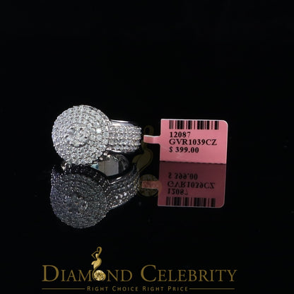 DiamondCelebritees 925 Sterling Silver 9.00ct White Cubic Zirconia Womens Engagement Ring Size 9