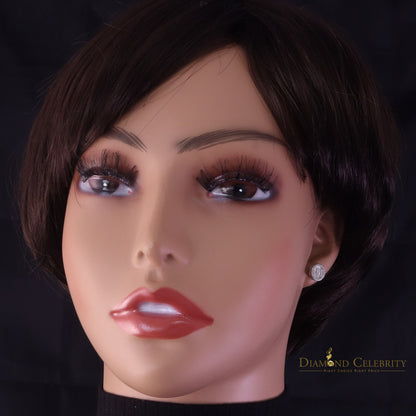 DiamondCelebritees 0.33ct Diamond 925 Sterling White Silver For Men's & Womens Stud Round Earring