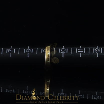 DiamondCelebritees Men's 0.30ct Cubic Zirconia Yellow Silver Heavy Look Round Ring SZ 9