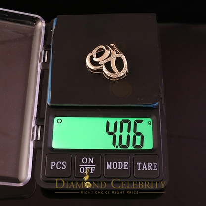 DiamondCelebritees  0.10ct Real Diamond Valentine Special "HEART" Pendant 925 Sterling Silver Yellow