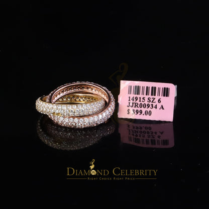 DiamondCelebritees 925 Silver White Round Brilliant Cubic Zirconia With Womens Emerald Ring Size 6