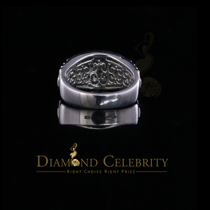 DiamondCelebritees 0.25 CT Real Diamond 925 Sterling White Silver With Fashion Men's Ring Size 10