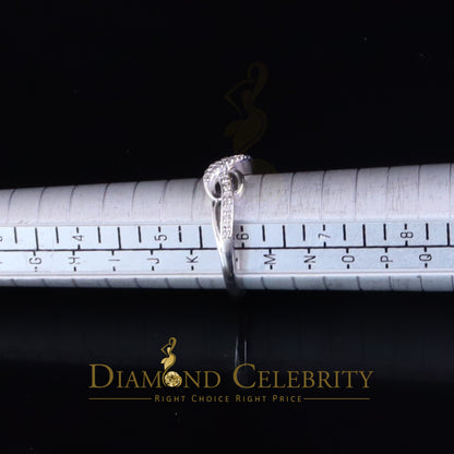 DiamondCelebritees 0.15ct Diamond 925 Sterling Silver Round White Infinity Rings Size 06 For Womens