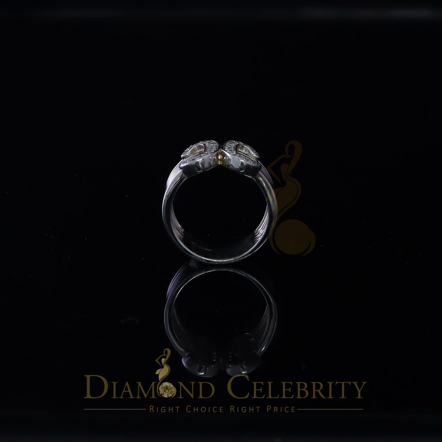 DiamondCelebritees 2.00ct Cubic Zirconia Sterling White Silver Engagement Women's Ring Size 8