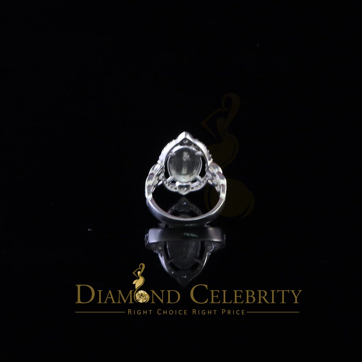 DiamondCelebritees Virgin Merry CZ 925 Sterling Silver White Oval Shape Women's Religious Ring SZ 7