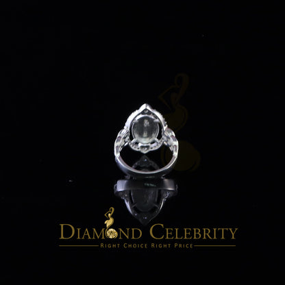 DiamondCelebritees Virgin Merry CZ 925 Sterling Silver White Oval Shape Women's Religious Ring SZ 7