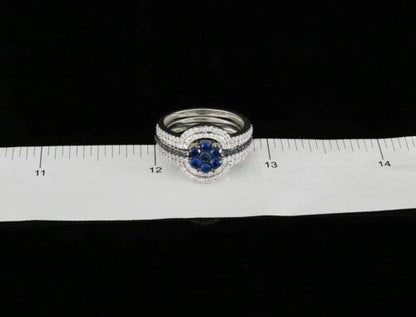 DiamondCelebritees 925 Sterling White Silver 2.50ct Floral Shape Cubic Zirconia Womens Ring SZ 6.5