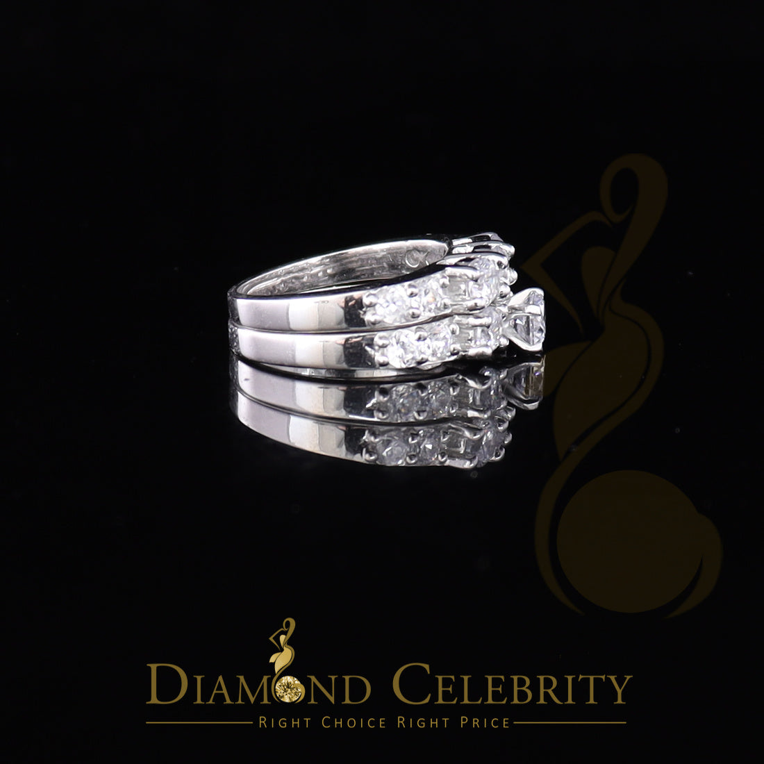 DiamondCelebritees 4.82ct White Cubic Zirconia 925 Sterling Silver Bridal Fashion Womens Ring SZ 7