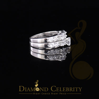 DiamondCelebritees 4.82ct White Cubic Zirconia 925 Sterling Silver Bridal Fashion Womens Ring SZ 7