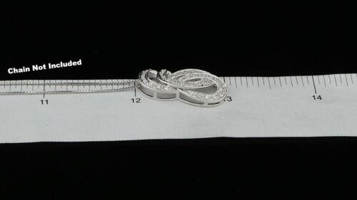 DiamondCelebritees White Sterling Silver Pendant with Charming FASHION Shape 0.28ct Cubic Zirconia