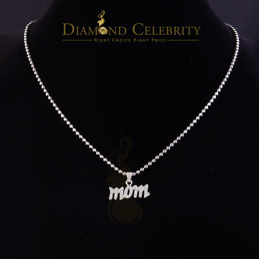 DiamondCelebritees White Silver 0.61ct Cubic Zirconia "MOM" Pendant Special Offer @ Mother's Day