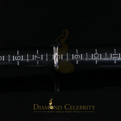 DiamondCelebritees 925 White Silver Square-Shape 0.25ct Cubic Zirconia Engagement Men's Ring SZ 8