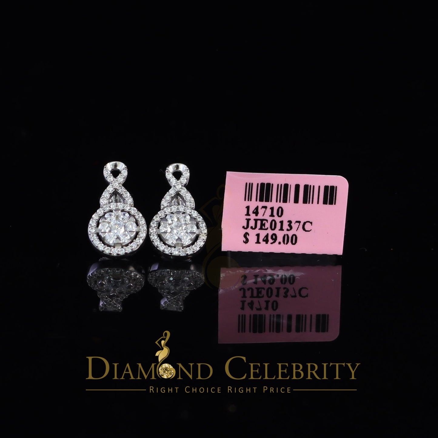 DiamondCelebritees  Men's /Women's Hip Hop White925 1.50ct Silver Screw Back CZ stud Earring