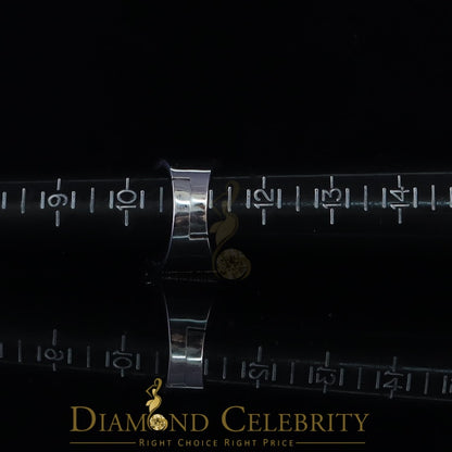 DiamondCelebritees Men's 6.25ct Cubic Zirconia White Silver Round Adjustable Ring From SZ 11 to 13