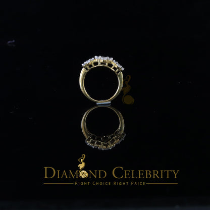 DiamondCelebritees 925Sterling Yellow Silver Floral-Shaped Cubic Zirconia 3.50ct Womens Ring SZ 7.5