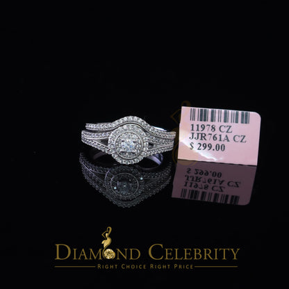 DiamondCelebritees 1.20CT Wedding White Ring For Women 925 Sterling Silver Cubic Zirconia Size 7