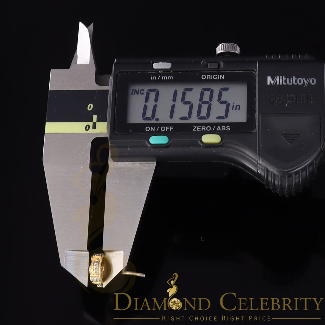 DiamondCelebritees  Aretes Para Hombre Silver 0.25ct Diamond For Ladies / Gent's Yellow Stud Earring