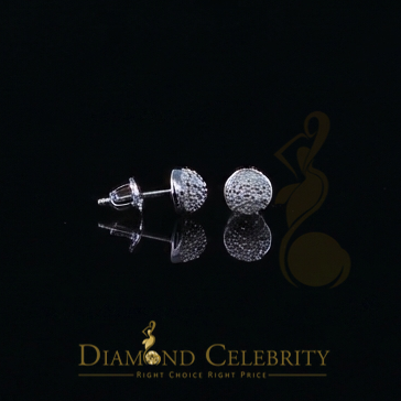 DiamondCelebritees 0.25ct Diamond 925 Silver White For Men's / Womens Round Earrings