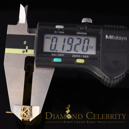 DiamondCelebritees 10K Real Yellow Gold with Real 1.50ct Diamonds Square Stud Earrings
