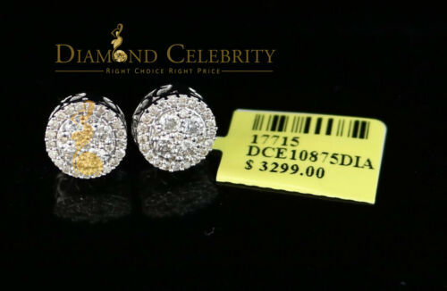 DiamondCelebritees 1.00ct Carat Diamond Stud Earrings for Women White Sterling Silver stud for men